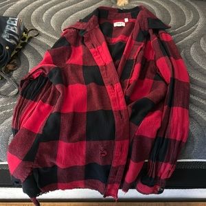 Buckle distressed flannel